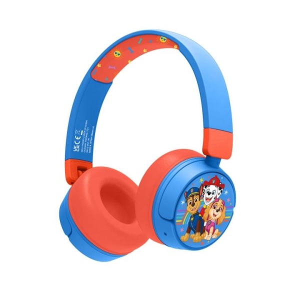 Paw Patrol Headphone On-Ear Junior  Wireless 85dB/95dB Sharing Aux Flerfärgad