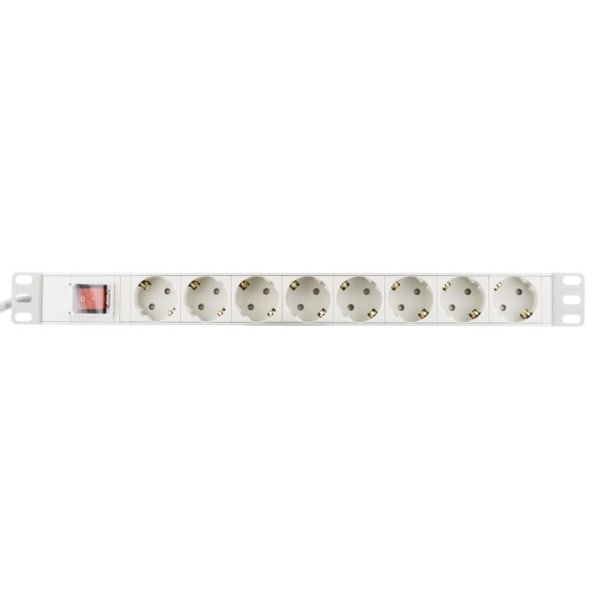 Deltaco Power strip 8xCEE 7/3 sockets 1xCEE 7/7 connection 19""