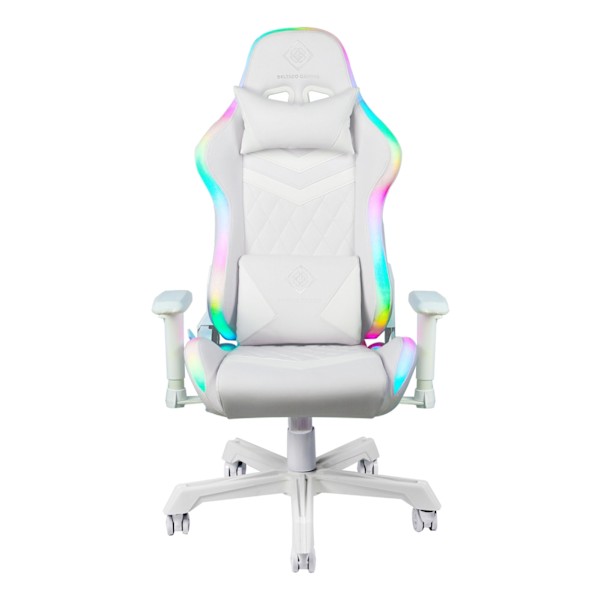 Deltaco Gaming RGB Gamingstol, Vit