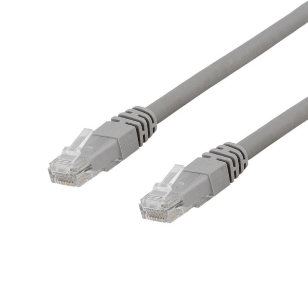 DELTACO U/UTP Cat6a patchkabel, LSZH, 0,3M, Grey