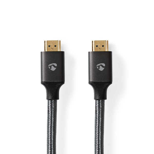 Nedis Ultra High Speed ​​HDMI ™ kabel | HDMI™ Kontakt | HDMI™ Kontakt | 8K@60Hz | 48 Gbps | 1.00 m | Rund | 6.3 mm | Antracit / Grått Med Metall | Kar