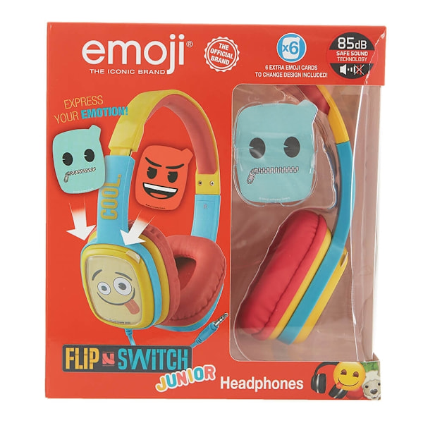 Emoji Hörlur Flip'N'Switch Junior On-Ear Trådad Blå 80dB Blå