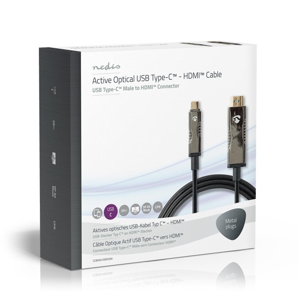 Nedis Aktiv Optisk USB-kabel | USB-C™ Han | HDMI™ Stik | 18 Gbps