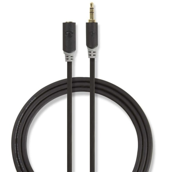 Nedis Stereo Audio kabel | 3.5 mm Hanstik | 3.5 mm Hunstik | Guldplateret | 3.00 m | Runde | Antracit | Box