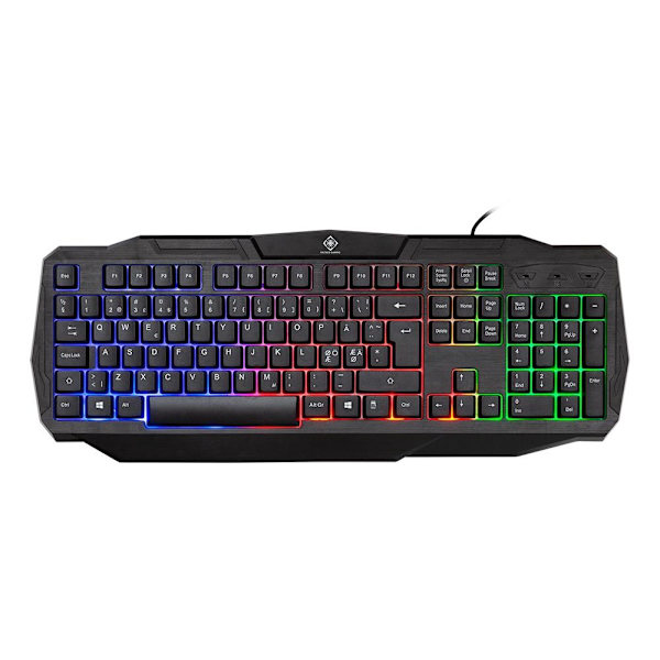 DELTACO GAMING 4-in-1 Gaming kit, Rainbow backlight, black