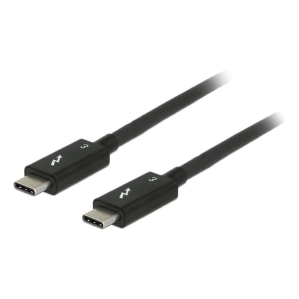 DeLOCK Thunderbolt 3 kabel, 40Gbps, 0,5m, Cypress E-marker, svar