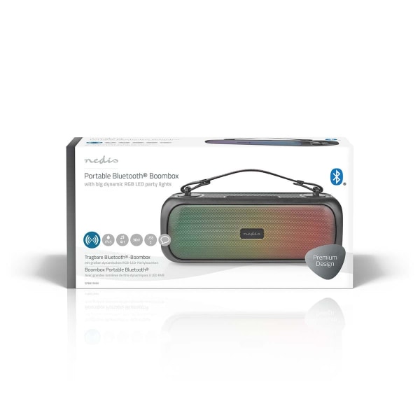 Nedis Bluetooth® Party Boombox | 4.5 tuntia | 2.0 | 45 W | Media