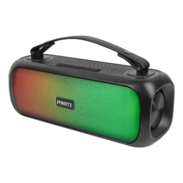 STREETZ BT Boombox 2x 7.5 W, IPX5, AUX, USB flash, LED, black musta