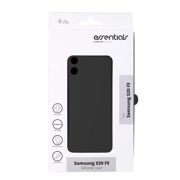 Essentials Samsung Galaxy S20 FE silikone bagcover, sort Svart