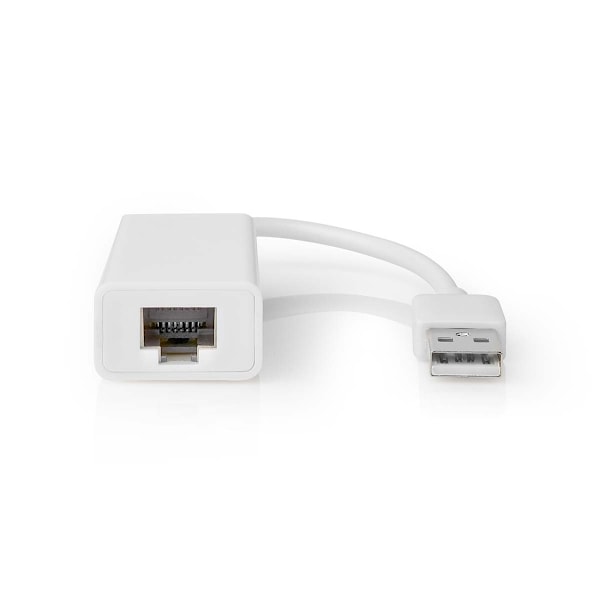 Nedis USB-netværksadapter | USB 2.0 | 100 Mbps | USB-A Han | RJ45 Hun | 0.20 m | Runde | Guldplateret / Nikkelplateret | Kobber | Hvid | Box