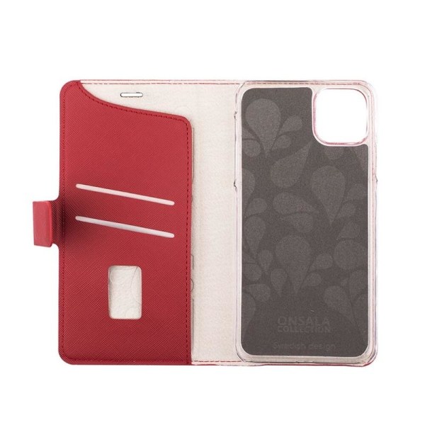 ONSALA COLLECTION Wallet Saffiano Red iPhone 11 PRO MAX Röd