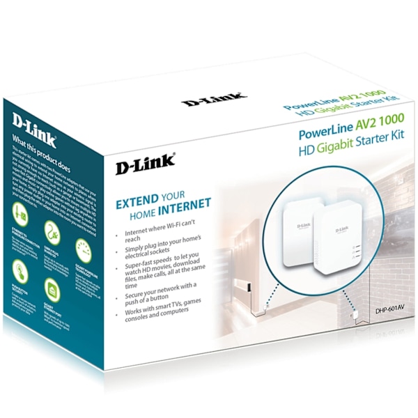 D-Link DHP-601AV PowerLine AV2 1000 HD Gigabit 2pack