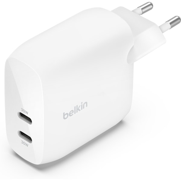Belkin BoostCharge Pro 2-ports USB-C PPS PD 60 W Väggladdare