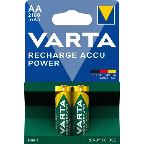 Varta AA (Mignon)/HR6 (56706) genopladeligt batteri - 2100 mAh, 2 stk. blister Low-selvafladning NiMH batteri (Klar-til-brug), 1,2 V