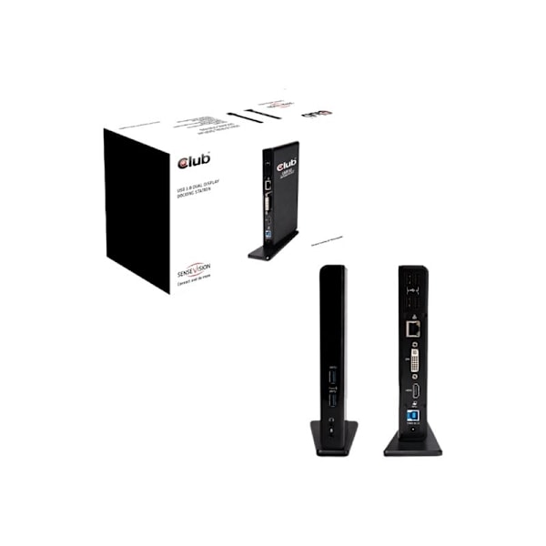 CLUB3D SenseVision USB3.0 Dual Display Docking Station