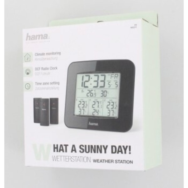 Hama Vejrstation EWS-Trio 3x Sensor Sort
