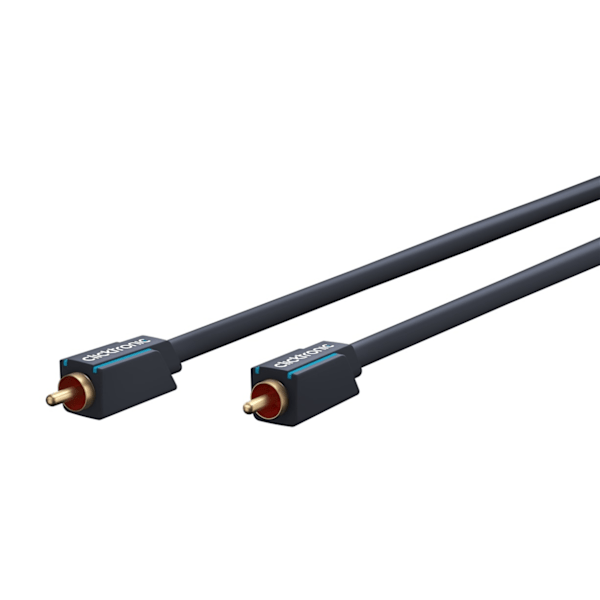 ClickTronic RCA-kabel, mono Premiumkabel | 1x cinch plug  1x cinch plug | 7,5 m | OFC innerledare