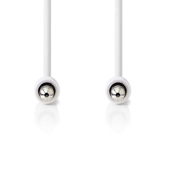 Nedis Stereo Audio kabel | 3.5 mm Hanstik | 3.5 mm Hanstik | Nikkelplateret | 1.00 m | Runde | Hvid
