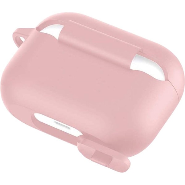 Skyddsfodral i silikon med krok till Airpods Pro, Rosa