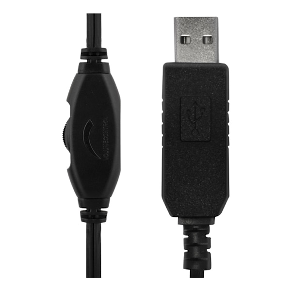 DELTACO USB-kuulokemikrofoni, 40mm elementit, 32Ohm, 20Hz-20kHz, musta