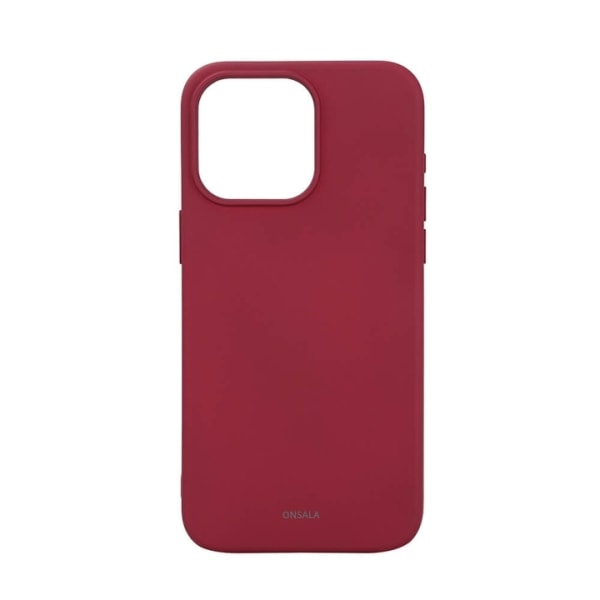 ONSALA Mobilcover Silikonefølelse MagSeries Vinrød - iPhone 15 P Röd