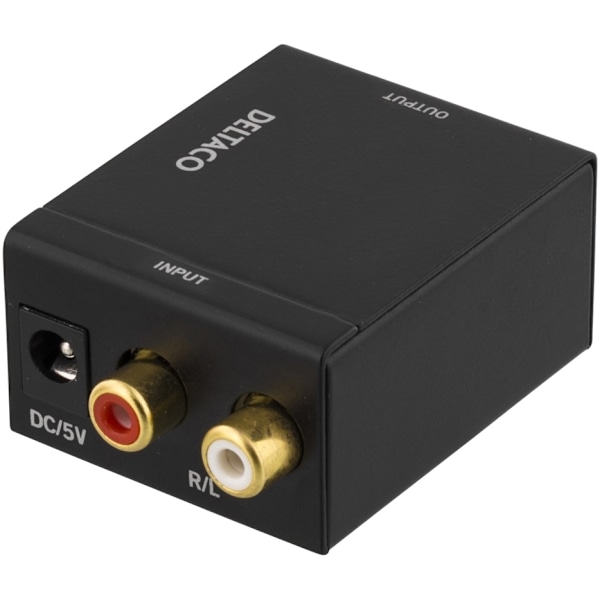 DELTACO lydkonverter fra analog til digital, 2xRCA, coaxial, S/PDIF, s