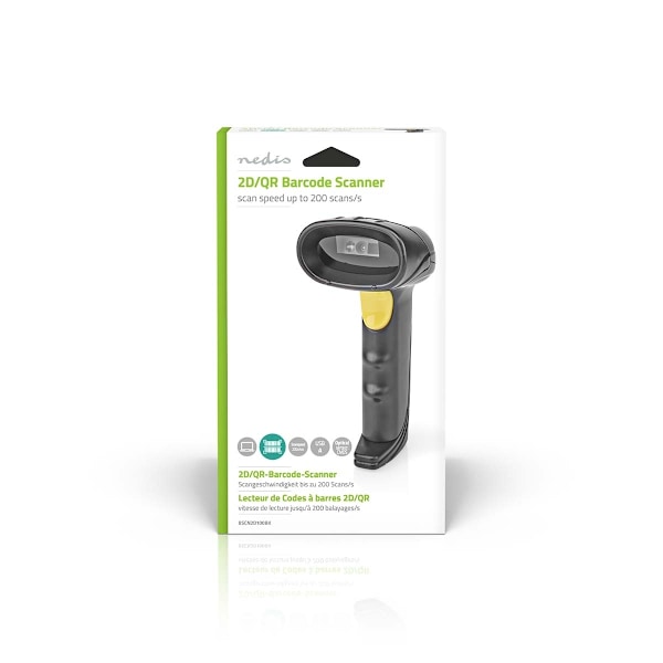 Nedis Viivakoodinlukija | CMOS | Langallinen | 1D lineaarinen / 2D/QR | USB Virta | USB 2.0