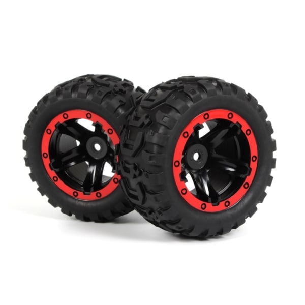BLACKZON Slyder MT Wheels/Tires Assembled (Black/Red)