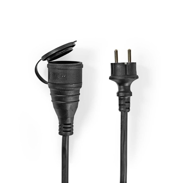 Nedis Jatkojohto Ranska M - Ranska F | Tyyppi F (CEE 7/7) | Maadoitettu Virtaliitin | 20.0 m | 3680 W | 250 V - 50/60 Hz | Maadoituksen tyyppi: Sivuko