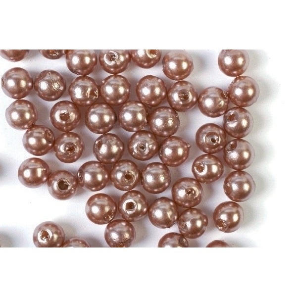 Plastpärlor 8mm 500g, Brun