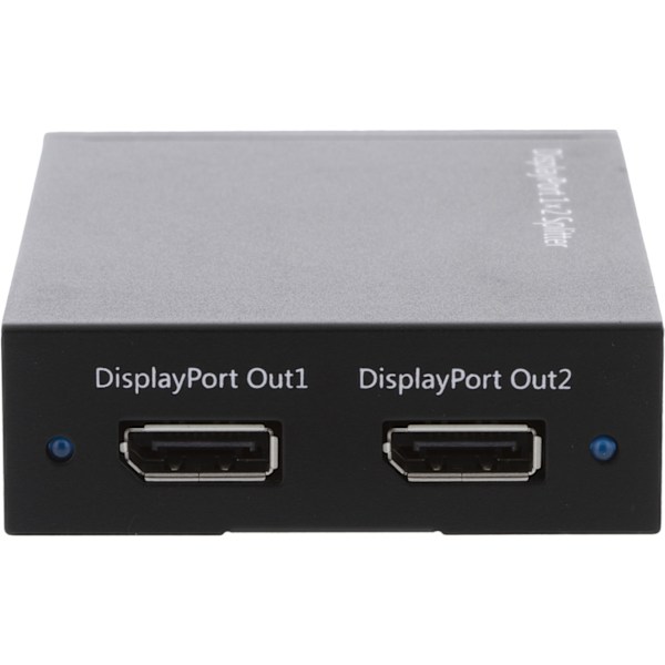 DisplayPort-splitter, 1x20-pin ho till 2x20-pin ho, 2560x1600, svart