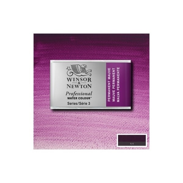 WINSOR Watercolour proff pan Perm Mauve 491