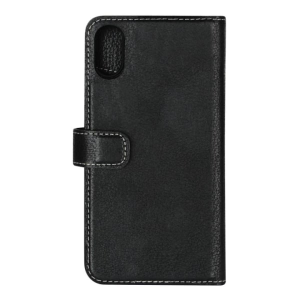Essentials iPhone X/Xs, Läder wallet avtagbar, svart Svart