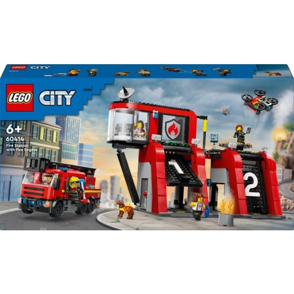 LEGO City Fire 60414  - Brandstation med brandbil
