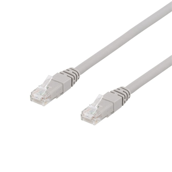 DELTACO U/UTP Cat6a laitekaapeli, LSZH, 2m, harmaa