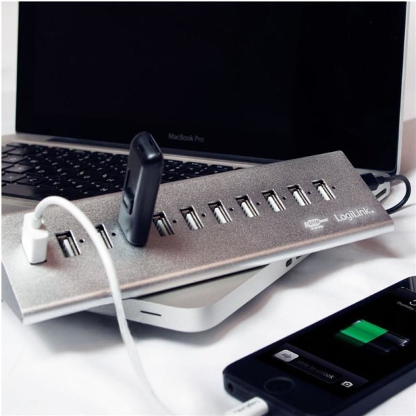 LogiLink USB 2.0-hub 10+1 fast charge (UA0226)