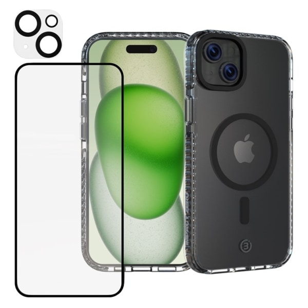 Impact Zero mobilskal 3in1-set kompatibel med Apple iPhone 15 Pl Transparent