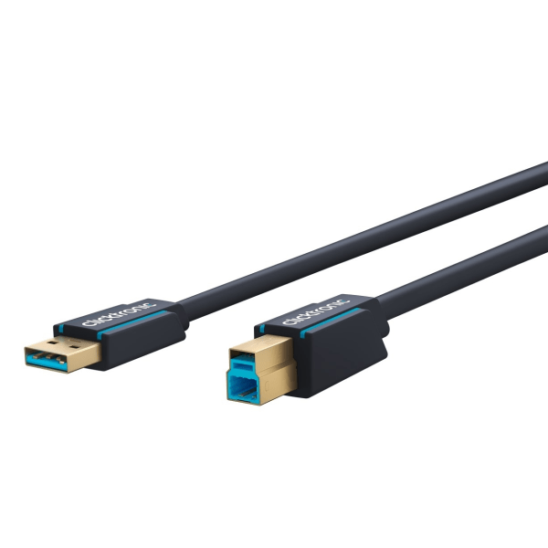 ClickTronic Adapterkabel från USB-A till USB-B 3.0 Premiumkabel