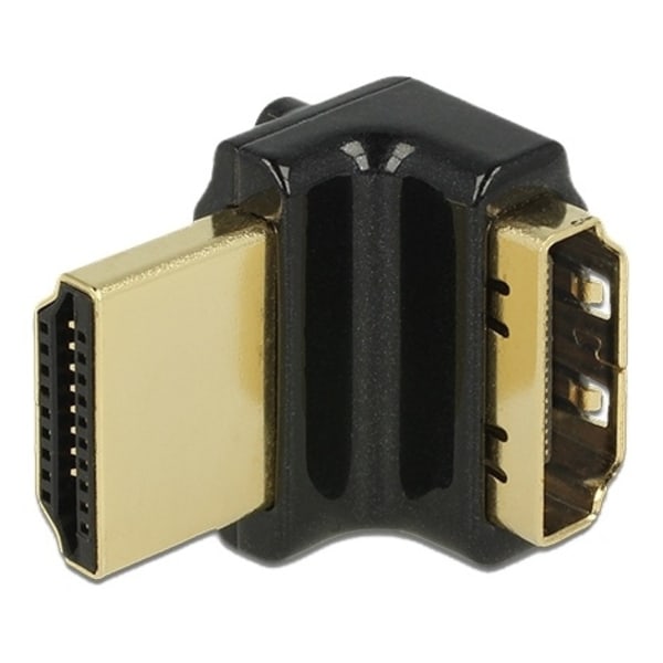 DeLOCK HDMI-adapter, 19-pin ho-ha, vinklad 90° uppåt, svart