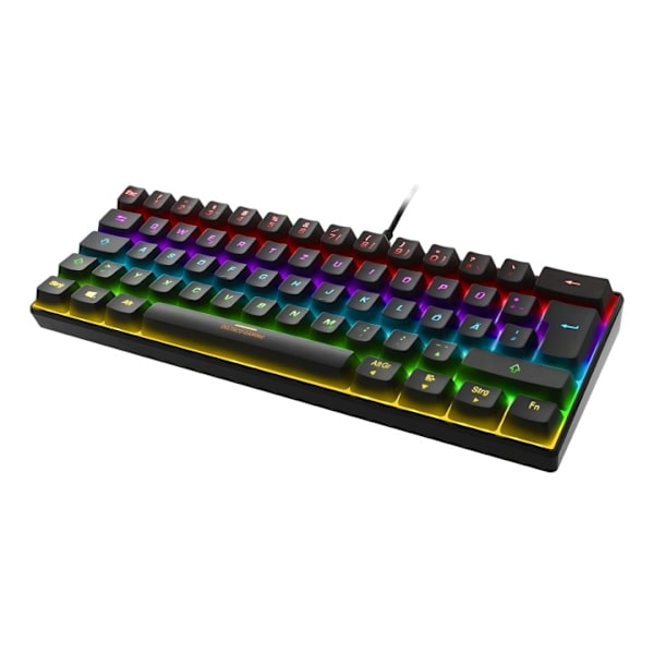 DELTACO GAMING mechanical keyboard with 60% layout, RGB, red switches musta