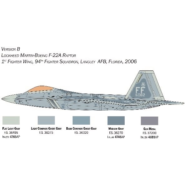 ITALERI 1:48 F22A Raptor