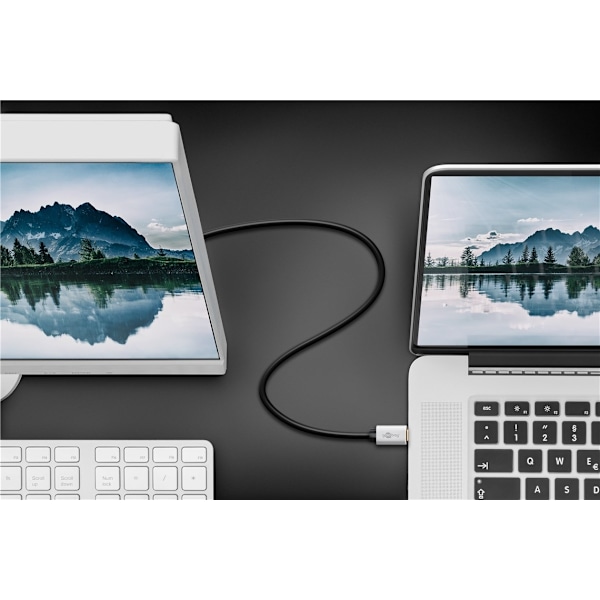 Goobay USB-C™ till DisplayPort™-adapterkabel, 3 m USB-C™-kontakt > DisplayPort™-kontakt