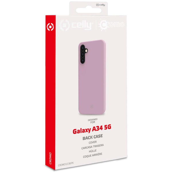 Celly Cromo Soft rubber case Galaxy A34 5G Rosa Rosa