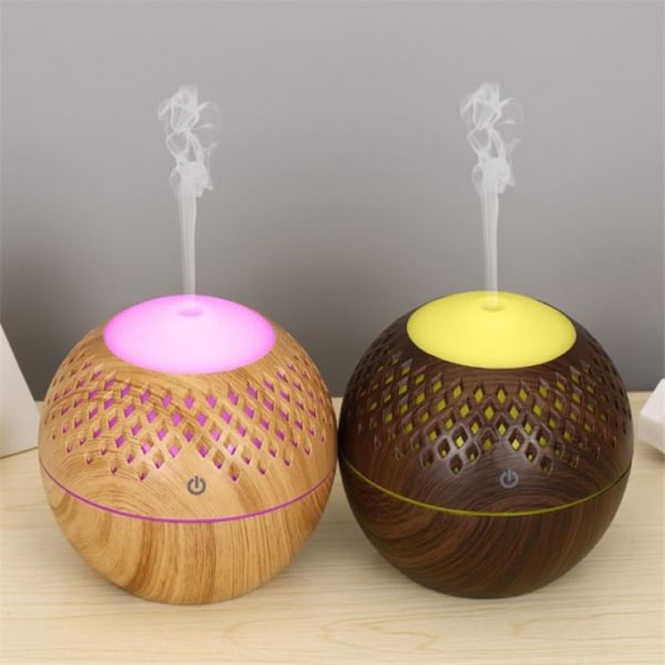 Luftfuktare/Aroma Diffuser med LED, Mörkt trä