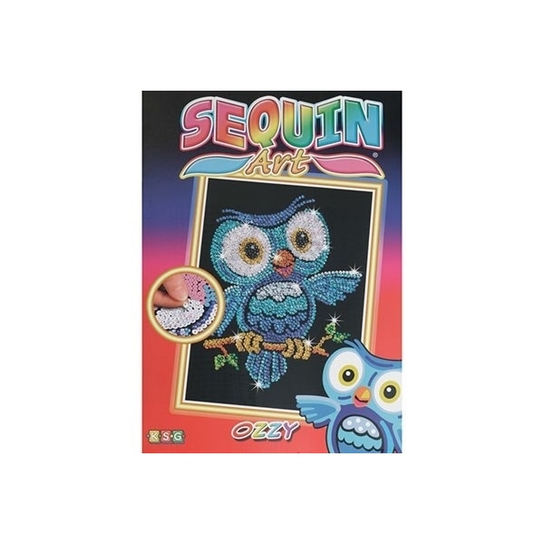 Sequin Art Ozzy Owl 25x34cm