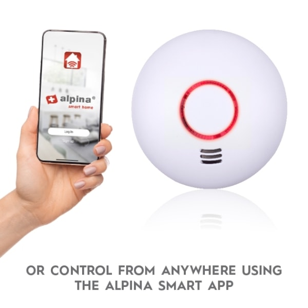 Alpina WiFi Smart Brandvarnare (Rök+Värme)