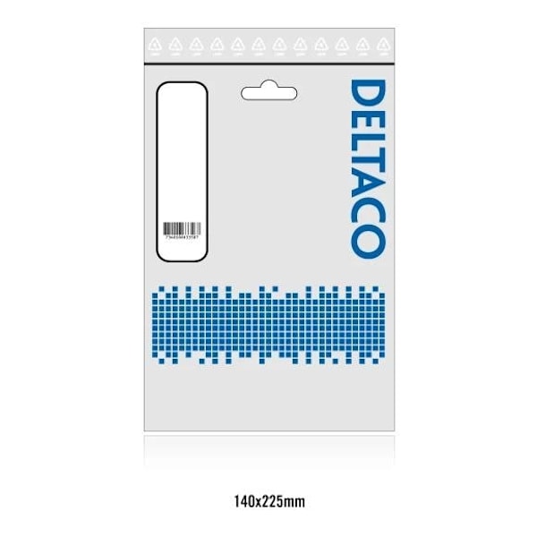 DELTACO USB 3.1 -kaapeli, Gen 1, Type C - Type C, 1m, valkoinen