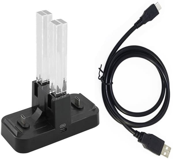 4 x Opladningsstation til Nintendo Switch og dens controllere