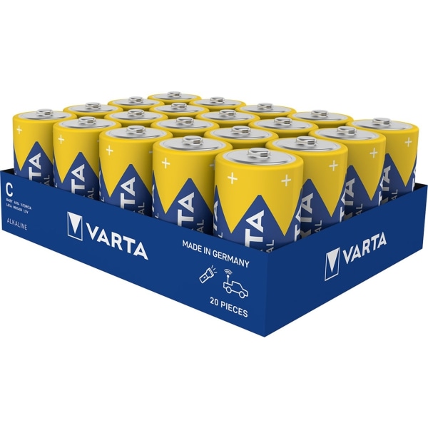 Varta LR14/C (Baby) (4014) batteri, 20 st. kartong alkaliskt manganbatteri, 1,5 V