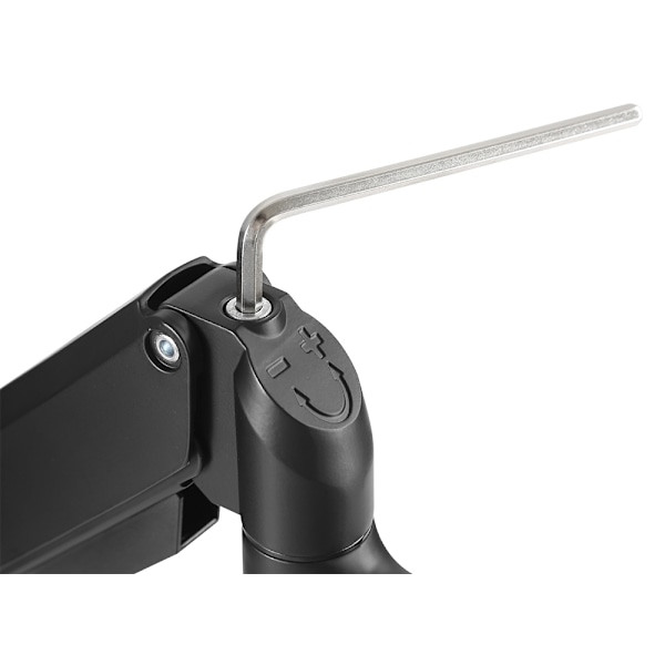 DELTACO Office, triple hydraulisk monitor-arm, 17"-27", 1,5-8kg,
